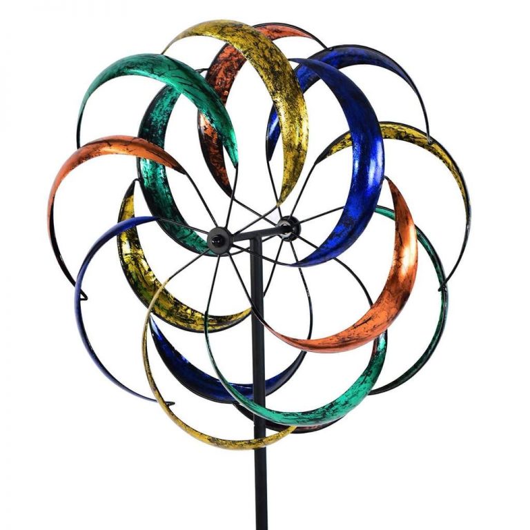 Outdoor Yard Custom Rainbow Flower Wind Spinner - VEGI Best Garden Store