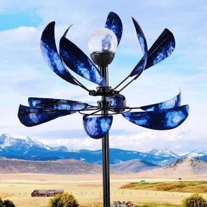 Teissuly Métal Wind Spinner Rotatif-Décor Suspendu 3D 