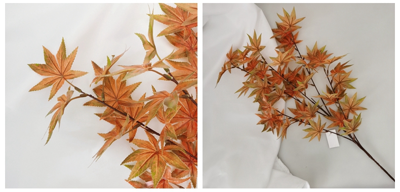 Artificial flower Autumn leaves plants branch simulation fall maple leaf stem for home decor