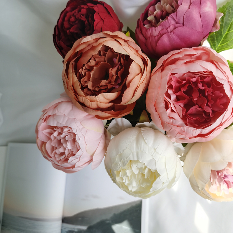 Amazon top seller artificial peony silk flower ted bakerpure peony wedding decor faux flowers