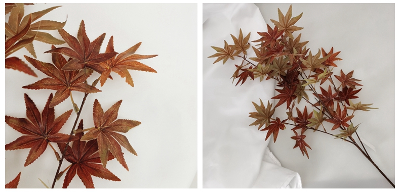 Artificial flower Autumn leaves plants branch simulation fall maple leaf stem for home decor