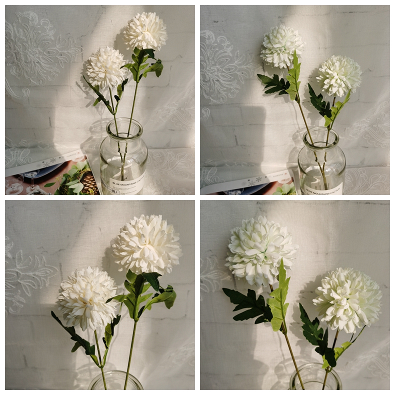 Artificial flower manufacturer 2 heads Bolocephalus saussureoides pick artificial silk flower