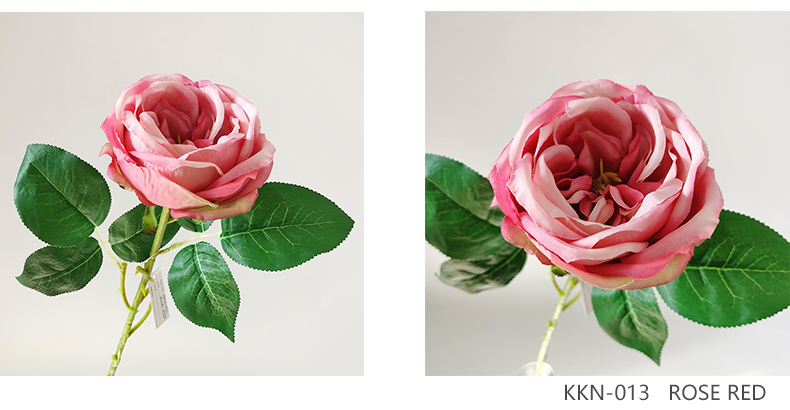 Valentine's day artificial silk rose flower single stem  wholesale rose faux wedding decorative flower branch