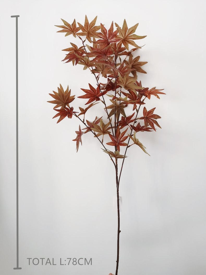 Artificial flower Autumn leaves plants branch simulation fall maple leaf stem for home decor